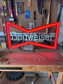Vintage neon Budweiser sign