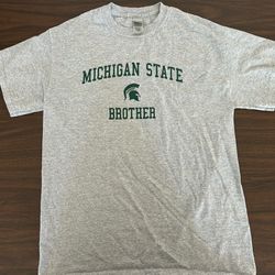 Michigan State Brother T-Shirt, Gray Size M
