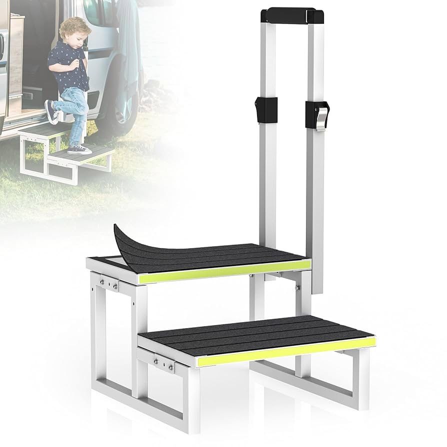 RV Steps with Handrail