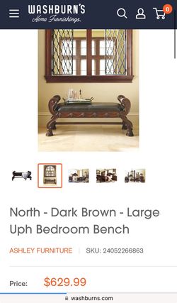 Ashley Custom Designer Leather Bench 