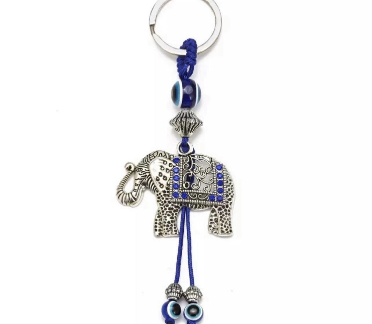 NEW Luckboostium Lucky Elephant Charm Keychain Evil Eye