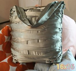 Decorative Hand-Bag Style Throw Pillow - 16x16