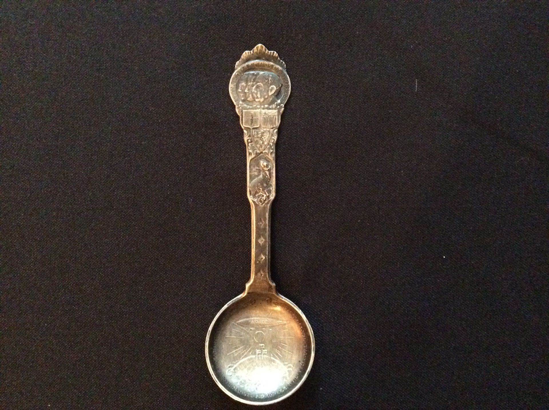 RAREST Roald Amundsen NORTH POLE EXPLORATION 830 SILVER COMMEMORATIVE 5" SPOON
