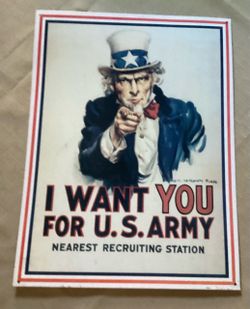 Uncle Sam Tin Sign