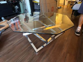 Glass coffee table
