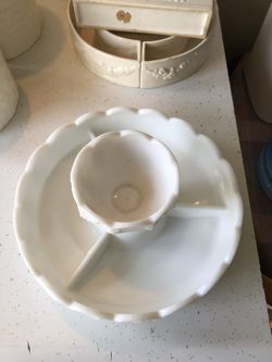 two piece white dish