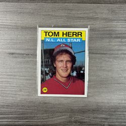 Tom Herr N.L All Star Baseball Card