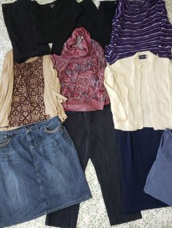 Women's Size XL Clothing Collection! Variety Of Skirts, Tops, Sweaters & Pants, Price For All!