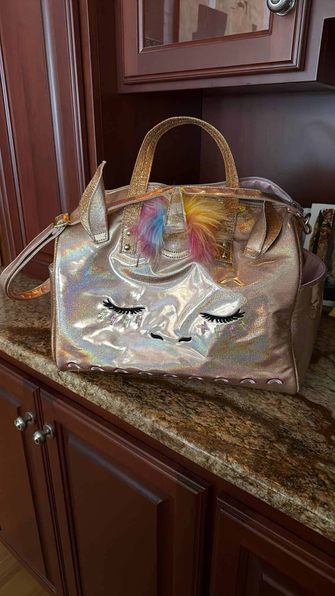 Sparkly Unicorn Weekend Tote Bag