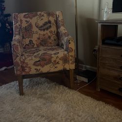 Orange And Blue Floral Chair From Stein Mart