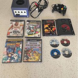 GameCube w/ Melee, Shadow The Hedgehog, Mario Party 5, Sonic DX