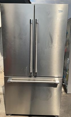 Beko 3-Door Silver Refrigerator
