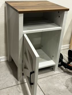 Two farm style side tables