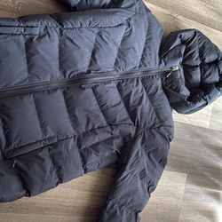 Women Blue Puffer Jacket 
