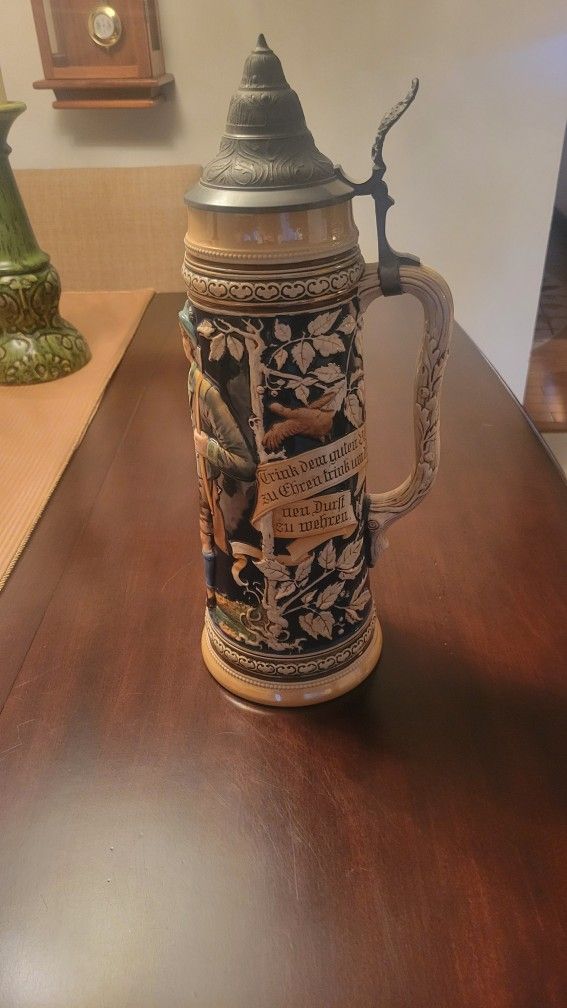 Beautiful 17" High German Beer Stein
