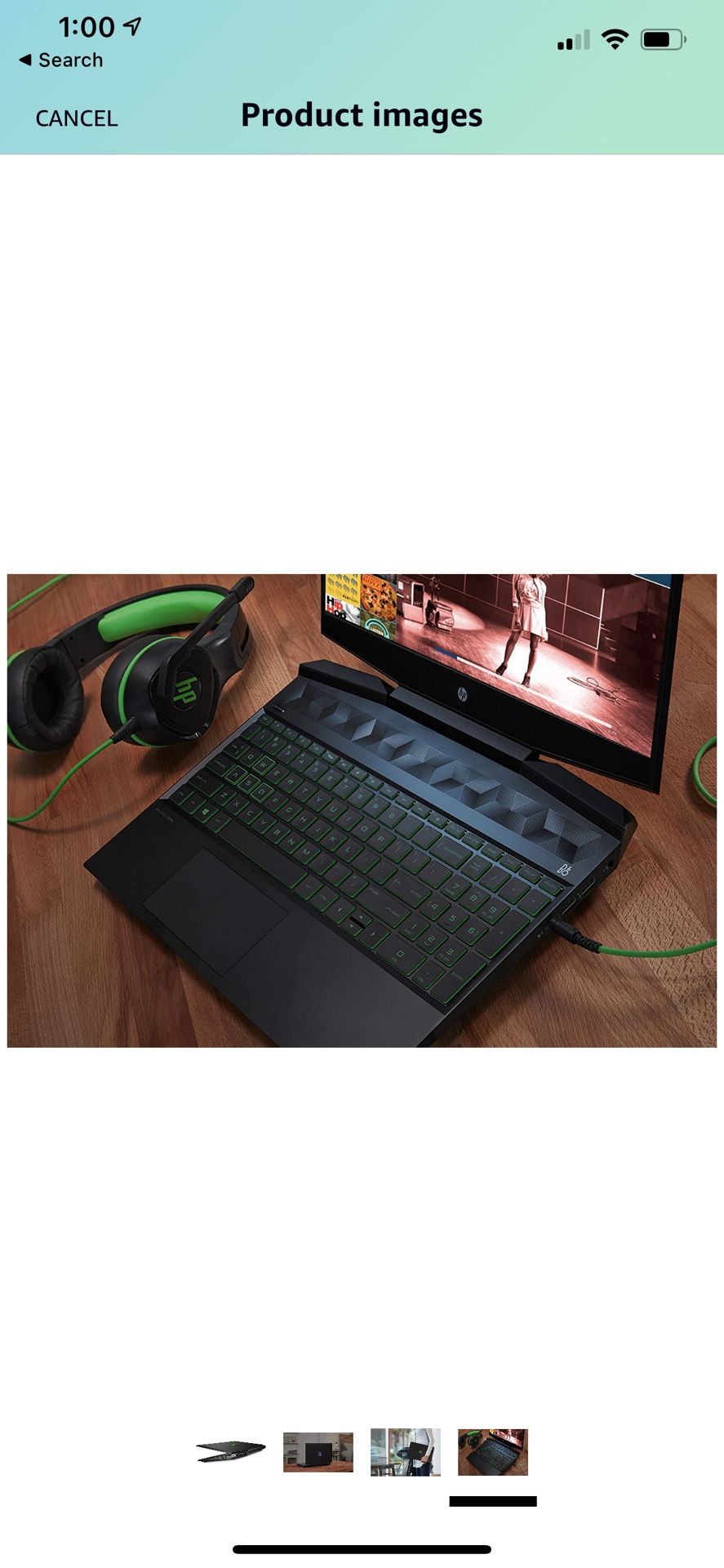 Hp pavilion laptop gtx 1060 60 hz 256 ssd
