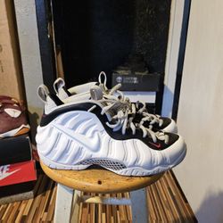 Foamposite Pro Chrome White Great Cond Sz 11 $160
