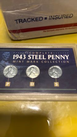 1943 Steel Penny P-D-S Complete Mint Mark Set