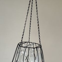 Chic Beaded Boho Style Chandelier Metal & Clear Beads Home Decor