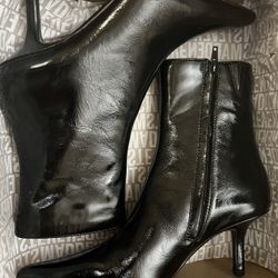 Steve Madden Alston Boots Women Size:6 Leather Pointed Toe Ankle Bootie