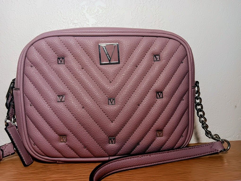 New Victoria's Secret Lite Purple Purse With Silver Hardware