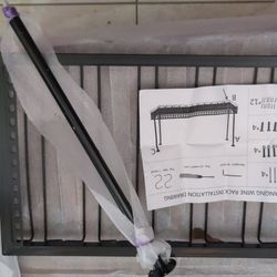 Ceiling-Mounted Bar Wine Rack Wine Glass Hanging Rack 23.6x13.8in Black