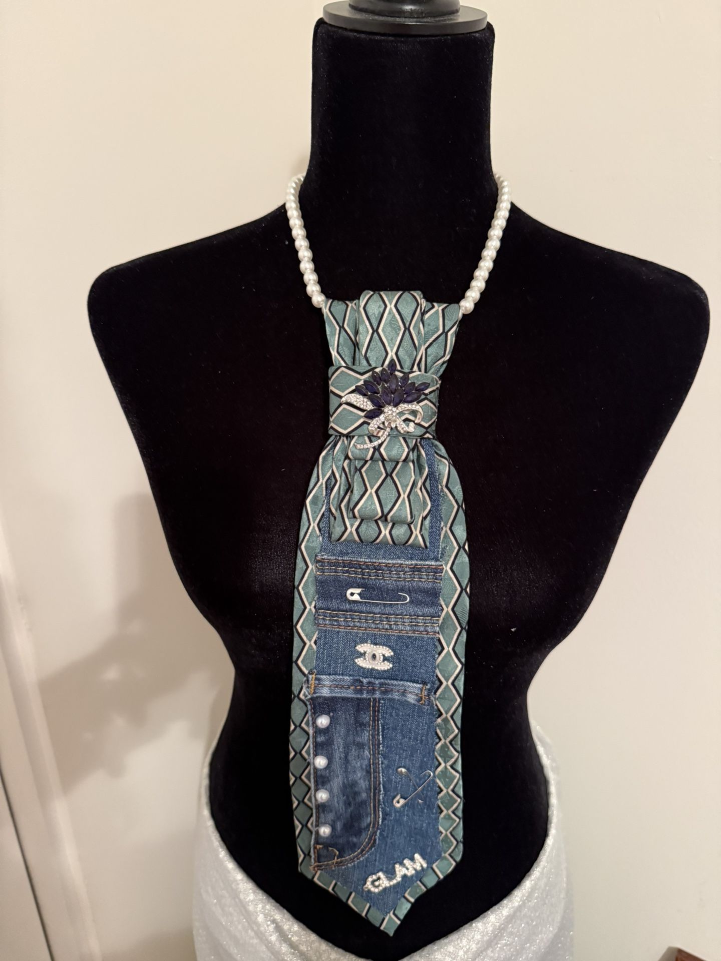 Custom Necktie Necklace, One Of A Kind. $35.