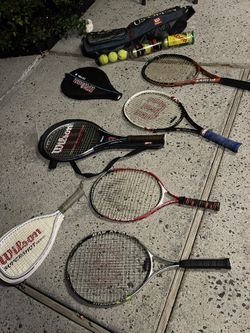 6 tennis Rackets With Bag And Balls