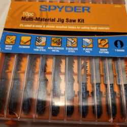 Spyder 10pc Multi Material Jig Saw Kit