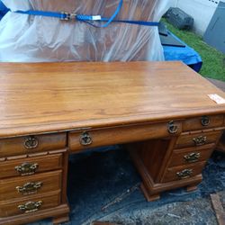 Nice Wooden Desk And Chair 