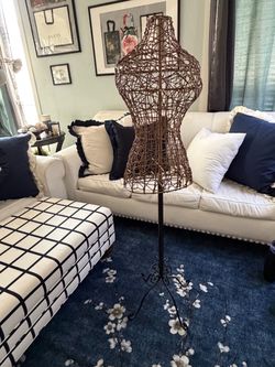 Decorative Wire Dress Form Mannequin on Stand