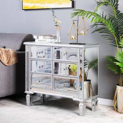 Two Piece Dresser/Night Stand Glass Set