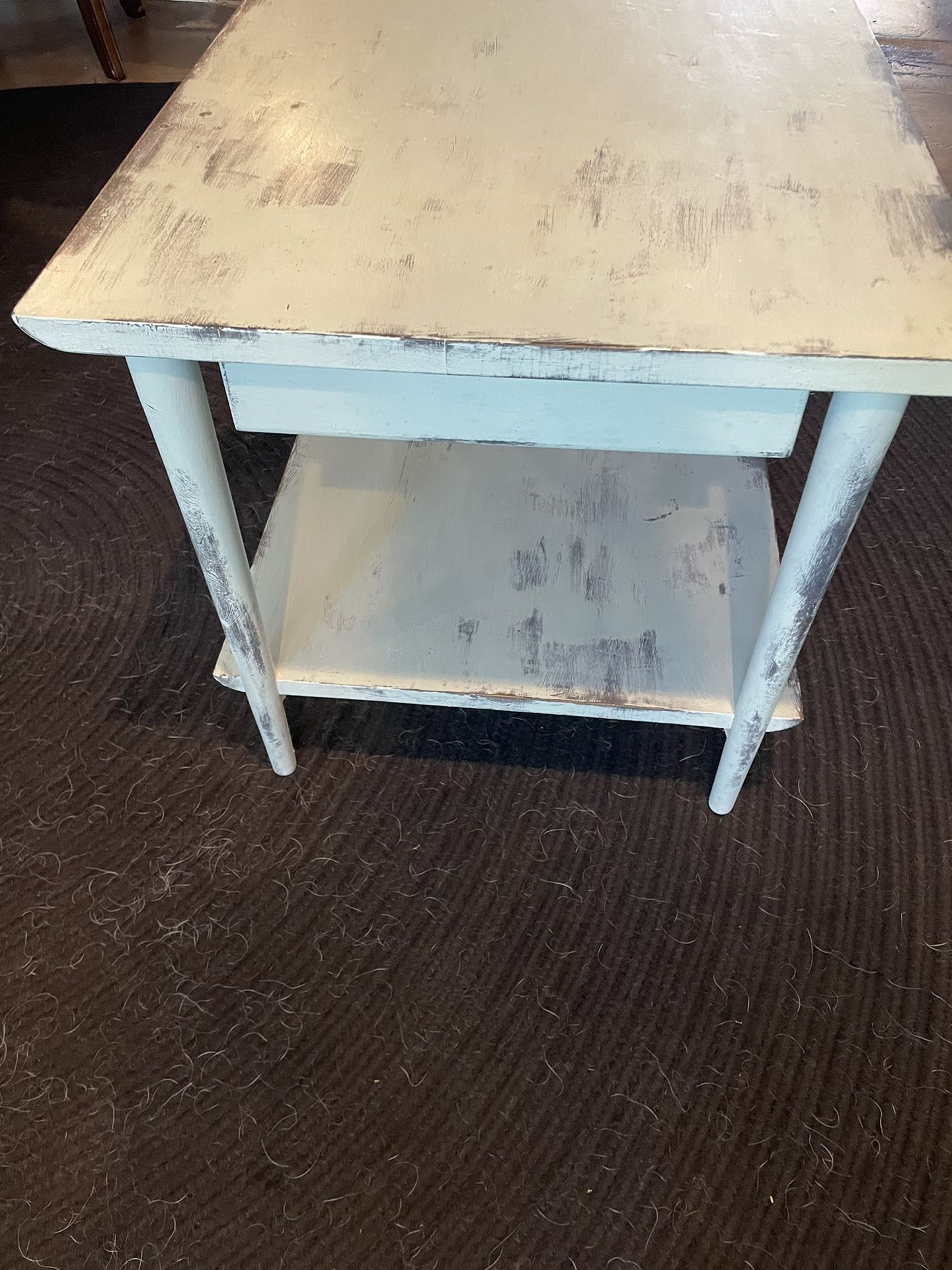 Blue End Table
