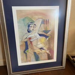 Framed print by American artist Alfred Geckol