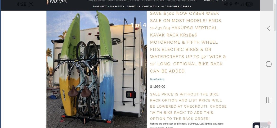 Bike And Kayak/SUP Hitch Rack