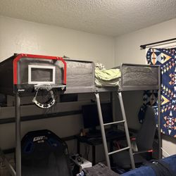 grey loft twin bed frame