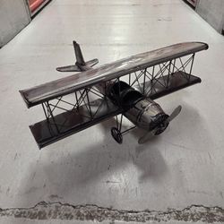 Large Vintage Decorative Metal Airplane