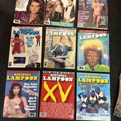 Lot of 9 National Lampoon Magazines From 1985