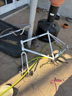 White size 56 fixie frame