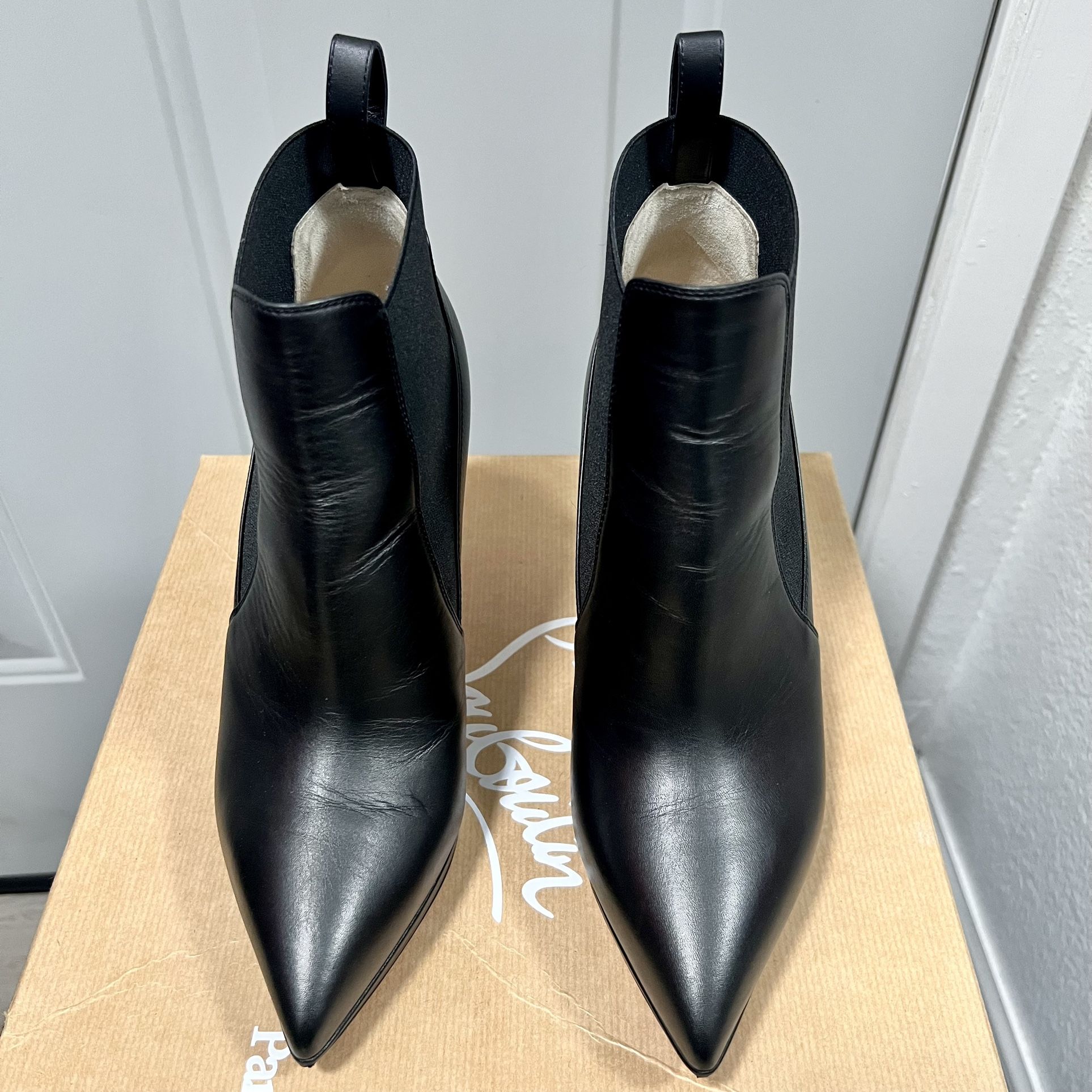 Christian Louboutin Crochinetta 100 Calf Leather Boots Size 37.5