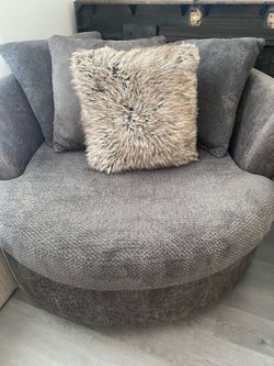 Two Biddeford Oversize swiwel Accent Chair