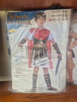 Roman Warrior Kids Halloween Costume Size 12-14