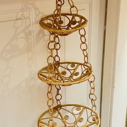 Vintage 1970’s Bamboo Tiered Baskets