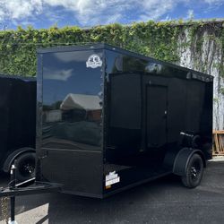 New 6x12 Enclosed Cargo Trailer