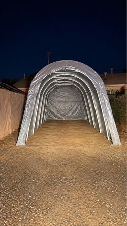 Heavy-Duty Extra-Tall Portable Garage / Carport Canopy (approx. 12x20x10) $250 OBO