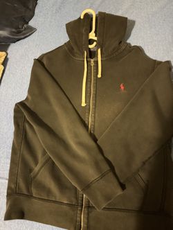 black polo ralph lauren zip up hoodie