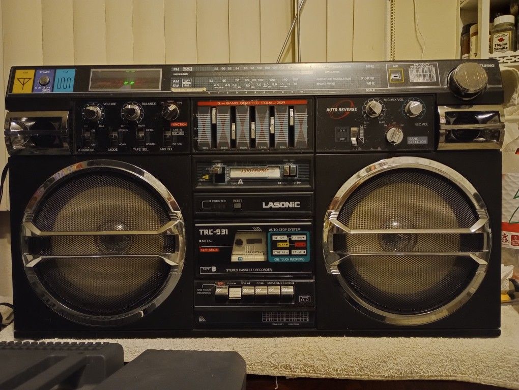 Lasonic Trc-931 80s Old School Boombox Vintage