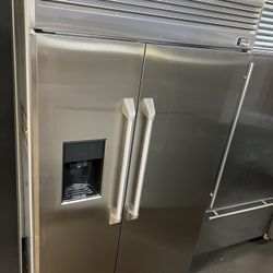 GE MONOGRAM 48”WIDE BUILT IN STAINLESS STEEL REFRIGERATOR 