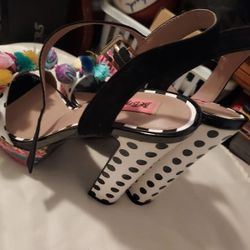 Gorgeous Polka Dots High Heels Women Shoes Size 6.5
