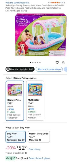 Disney princess Ariel inflatable pool